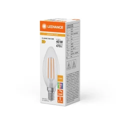 Ampoule LED flamme E14 clair 4.2W Equivalence Halo 40W 2700K Dimmable