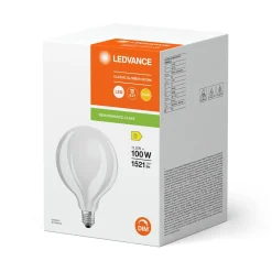 Ampoule LED Globe95 E27 dépoli 12W Equivalence Halo 100W 2700K Dimmable
