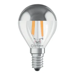 Ampoule LED sphérique E14 calotte argenté 4W Equivalence Halo 31W 2700K Non dimmable