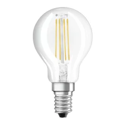 Ampoule LED sphérique E14 clair 6.5W Equivalence Halo 60W 2700K Dimmable