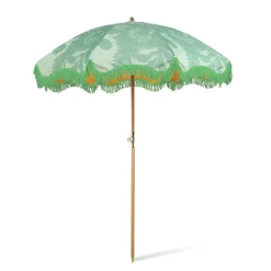Beach umbrella floral pistachio