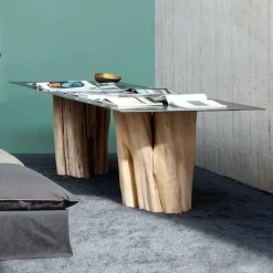 Brick Table Pied bois