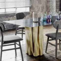 Brick Table Pied bois