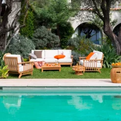 Canapé 2/3 places Chelsea en teck