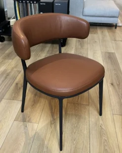 Chaise Caratos - SCA57A - Cuir Koto Cognac (Outlet)