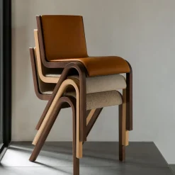 Chaise de salle à manger Ready - Front Upholstered Chêne teinté noir