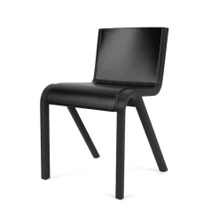 Chaise de salle à manger Ready - Front Upholstered Chêne teinté noir