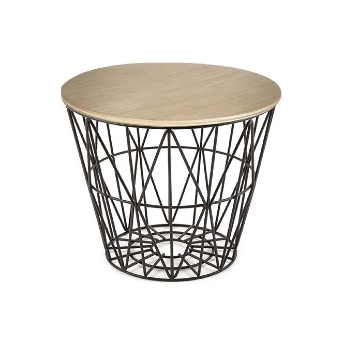 Corbeille Wire s noir avec socle