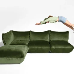 Corner sofa Sumo - Velvet recyclé