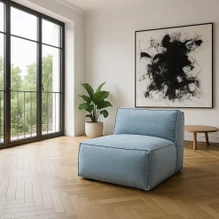 Cube Fauteuil - Gris bleuté