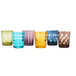 Cuttings tumblers - Lot de 6 verres multicolores