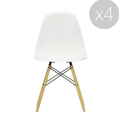 Eames Chaise DSW - Blanc (lot de 4)