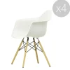 Eames Fauteuil DAW - Blanc (lot de 4)