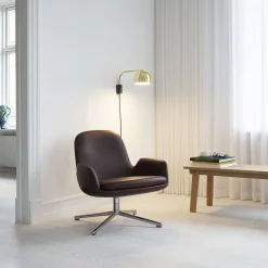 Era lounge chair low swivel tissu Aquarius