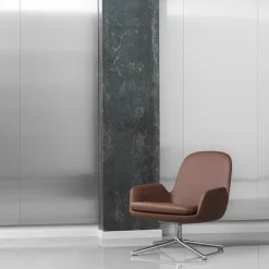Era lounge chair low swivel cuir