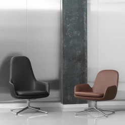 Era lounge chair low swivel cuir