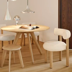 Fat Chaise de salle à manger - Pieds bois