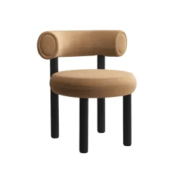 Fat Chaise de salle à manger - Pieds bois