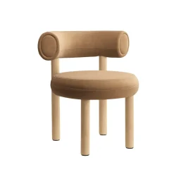 Fat Chaise de salle à manger - Pieds bois