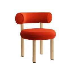 Fat Chaise de salle à manger - Pieds bois