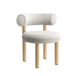 Fat Chaise de salle à manger - Pieds bois