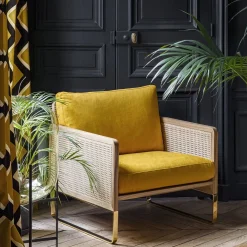 Fauteuil cannage bois naturel