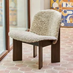 Fauteuil Chisel rembourré - Peau de Mouton