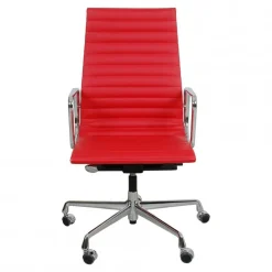 Fauteuil de bureau EA 119 - Cuir L20 Rouge (Outlet)