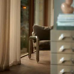 Fauteuil Lounge Chrome - Marron