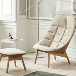 Fauteuil Uchiwa avec Ottoman