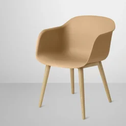 Fiber Armchair wood base