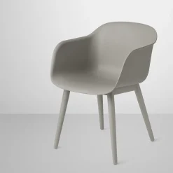 Fiber Armchair wood base