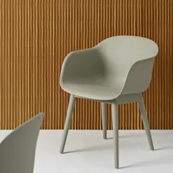 Fiber Armchair wood base