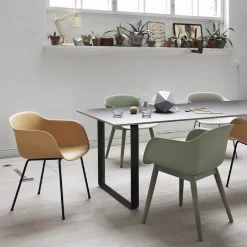 Fiber Armchair wood base