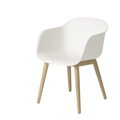 Fiber Armchair wood base - Blanc (Outlet)