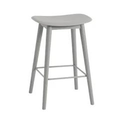 Fiber tabouret de bar - piètement bois