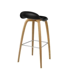Gubi tabouret - Chêne / Noir (Outlet)