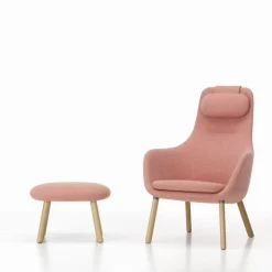 Hal Lounge chair + ottoman avec coussin amovible