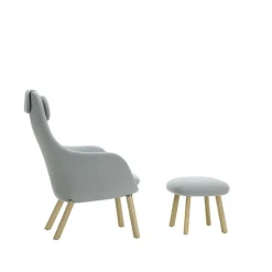 Hal Lounge chair + ottoman avec coussin amovible