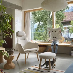 Hal Lounge chair + ottoman avec coussin amovible