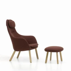 Hal Lounge chair + ottoman avec coussin amovible