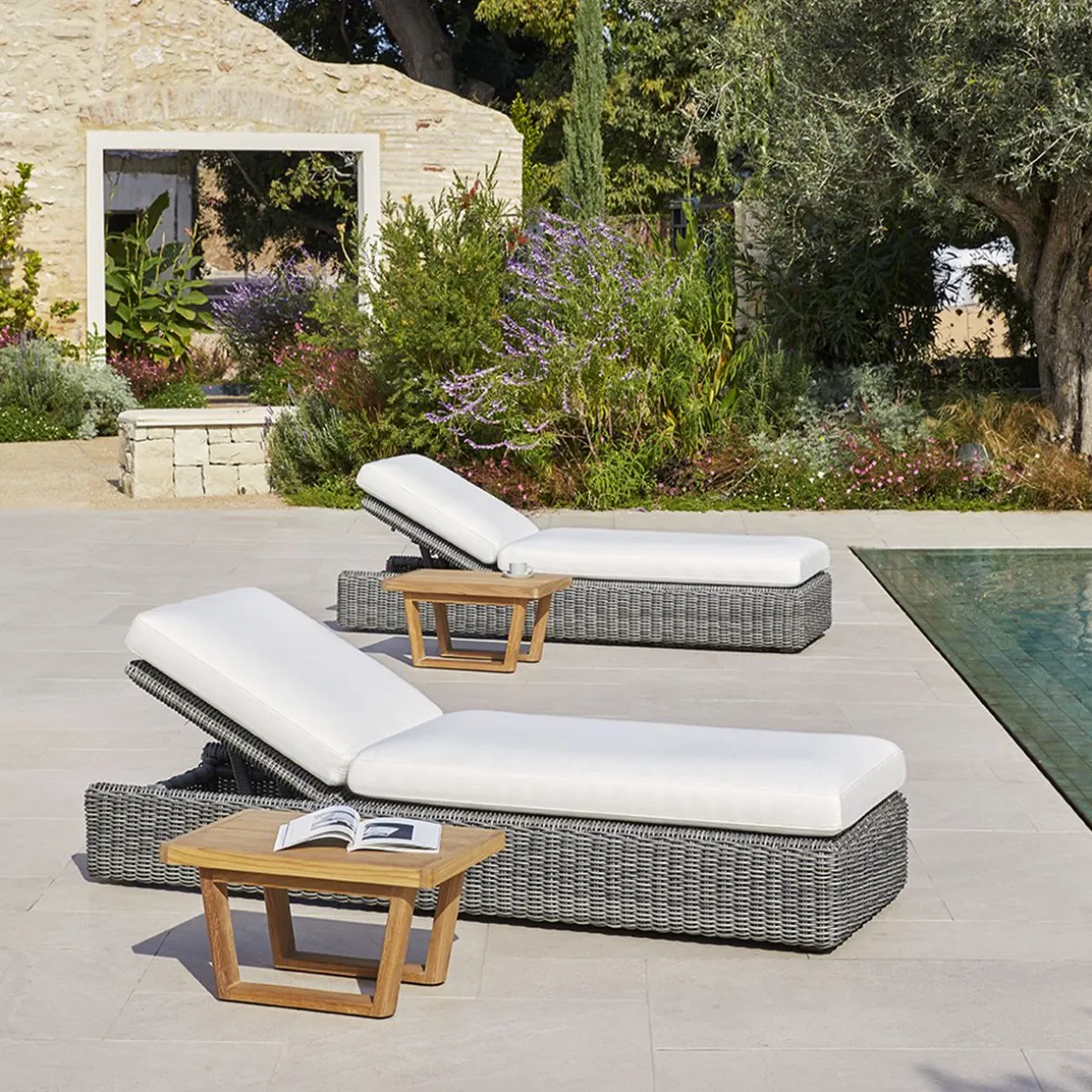 Heritage chaise longue à roulettes