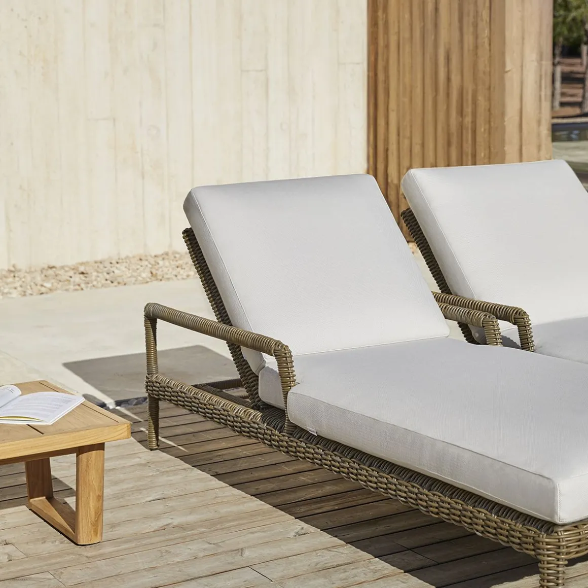 Heritage chaise longue inclinable à accoudoirs