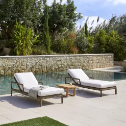 Heritage chaise longue inclinable à accoudoirs