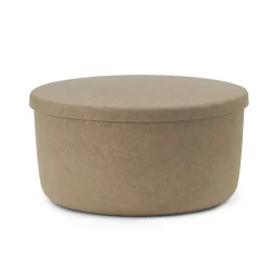 Hide storage pouf