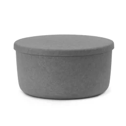 Hide storage pouf