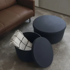 Hide storage pouf