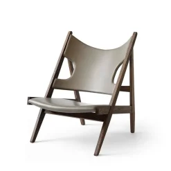 Knitting Chair - Chêne Fumé/ Cuir Sable