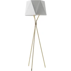 Lampadaire Solitaire XL - Laiton / Blanc (Outlet)