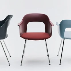 Layout 213 Fauteuil - Pieds acier - Assise rembourrée